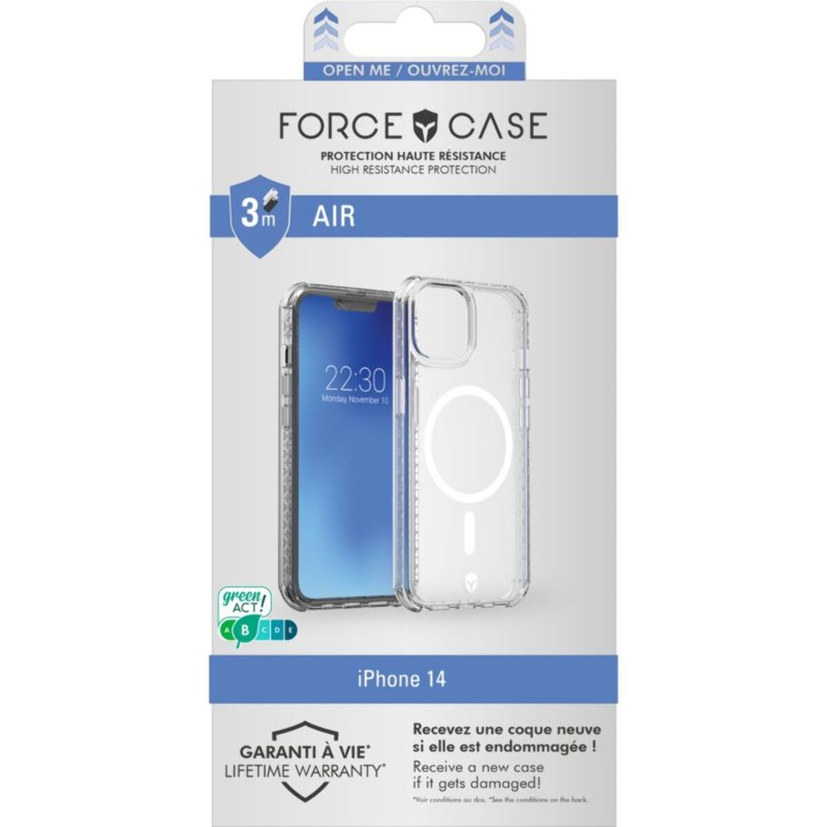 Coque FORCE CASE iPhone 14 Air Magsafe transparent