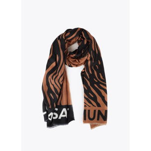 Foulard Stampa Zebra e Tinta Unita