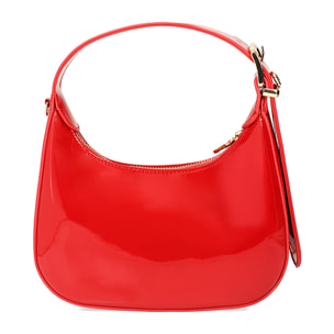 Mini bag donna rossa in vernice