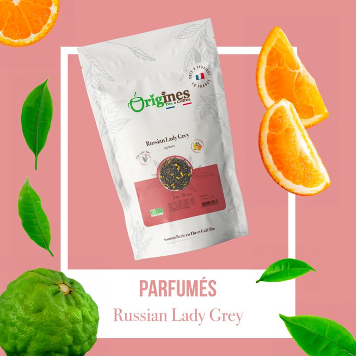 Russian Lady Grey - Thé Noir Bio de Chine - Sachet 100g