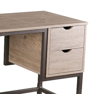 Illinois - scrivania in legno e metallo con cassetti - 120x48x76 cm