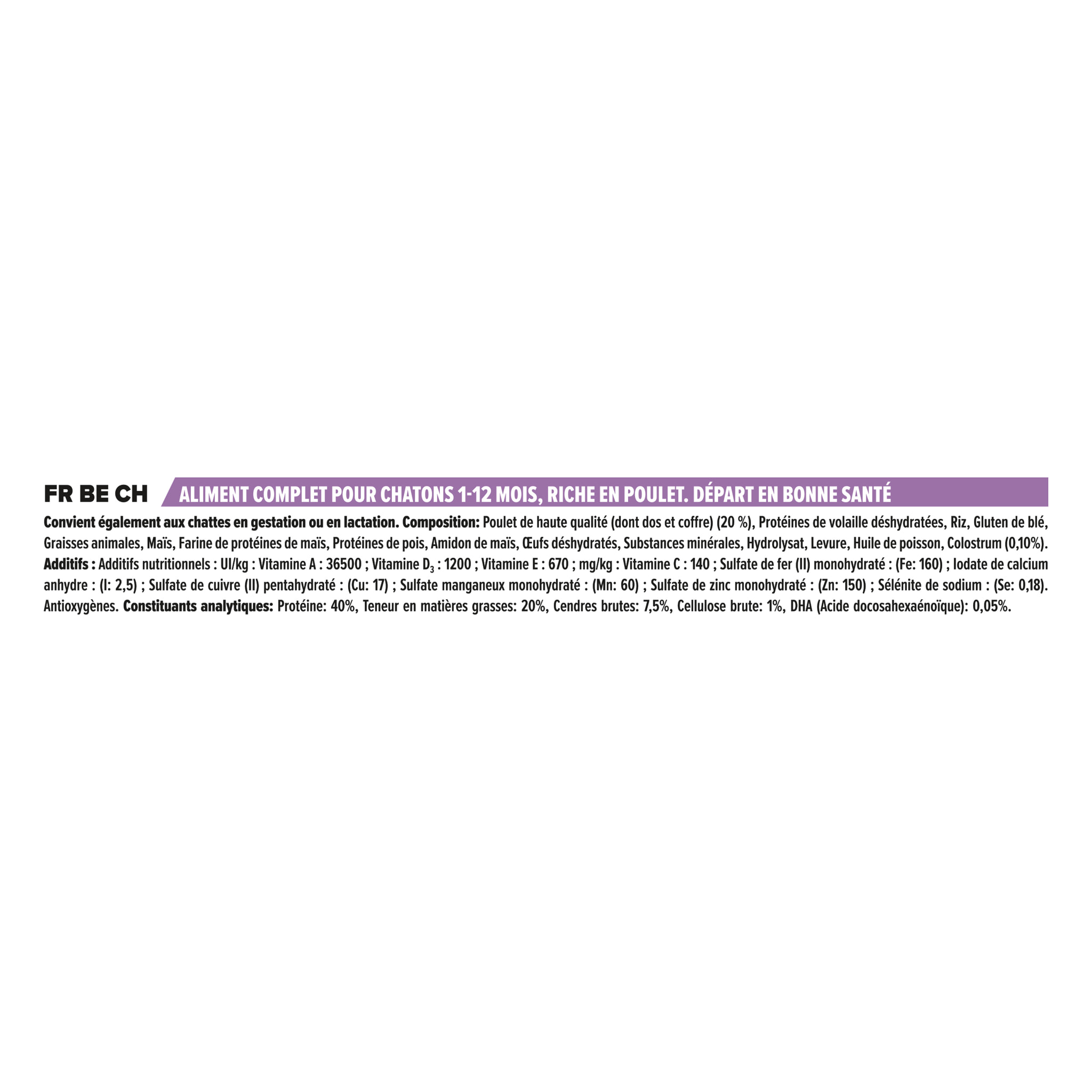 PRO PLAN Kitten 1-12 mois HEALTHY START Poulet 10kg