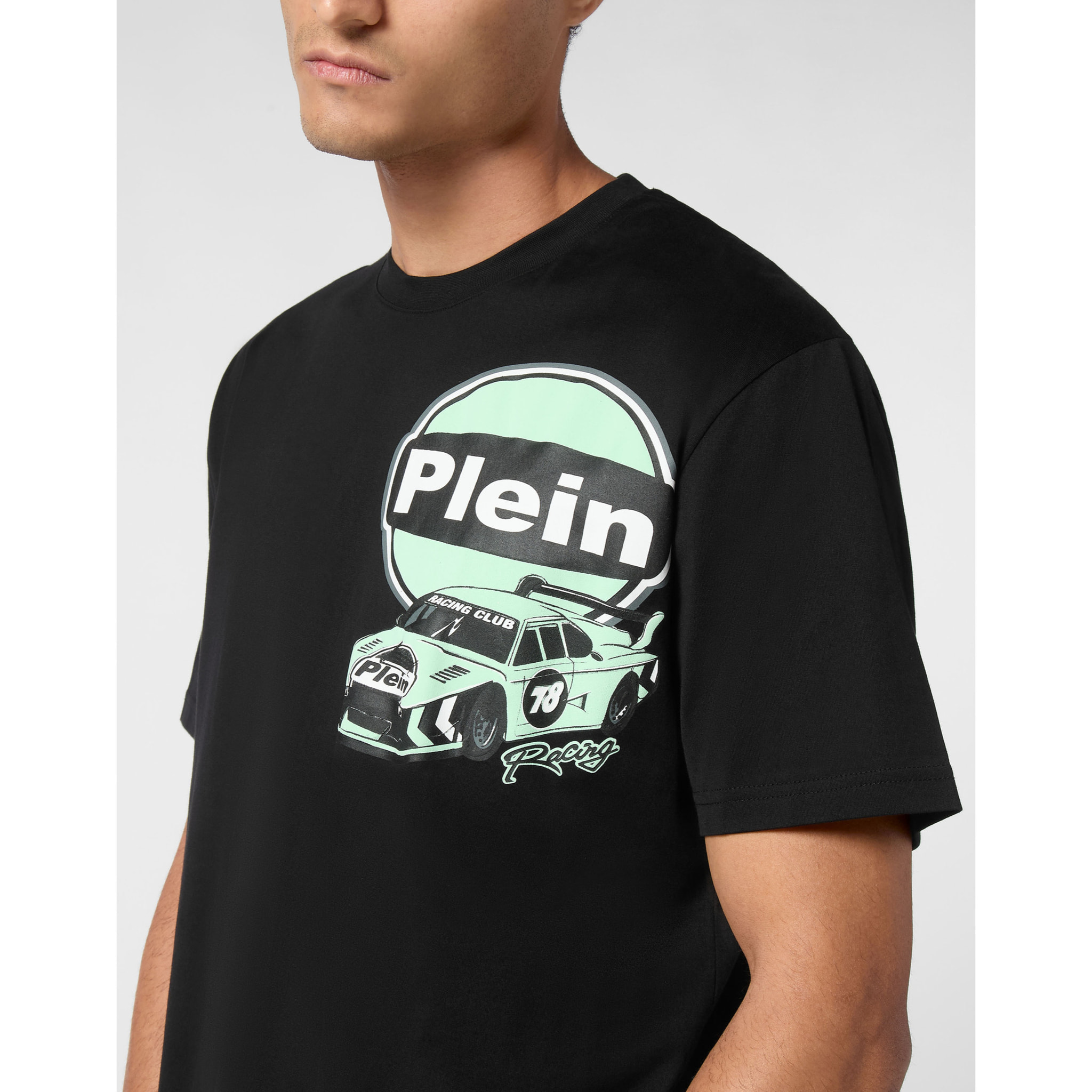 PHILIPP PLEIN T-Shirt Round Neck Ss RACING