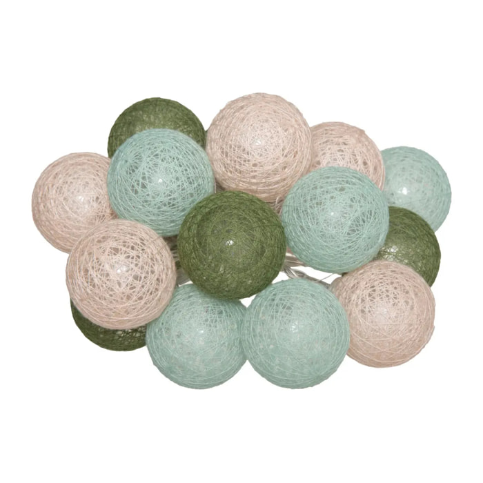 Guirlande LED à piles 16 boules