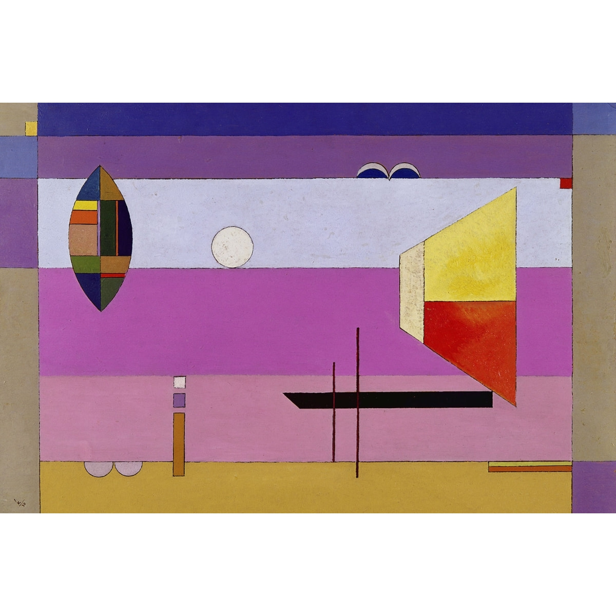 Tableau Colds Stripes par Kandinsky Toile imprimée