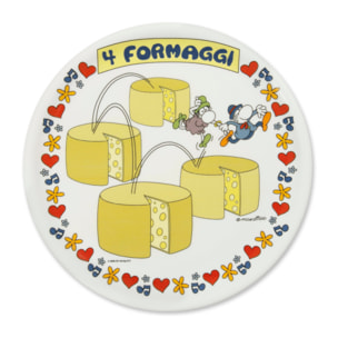 Set de 6 Assiettes à Pizza Excelsa – Mordillo, Porcelaine Multicolore