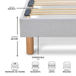 Sommier en kit Capitole | Gris clair