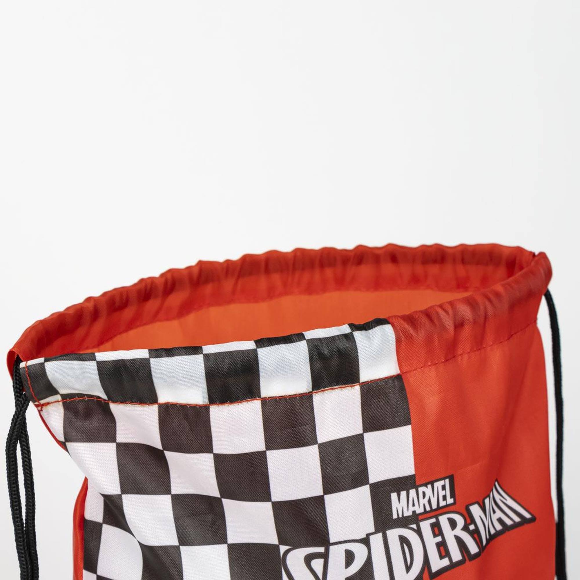 Saquito escolar spiderman, mochila de cuerdas unisex niños, rojo, normal