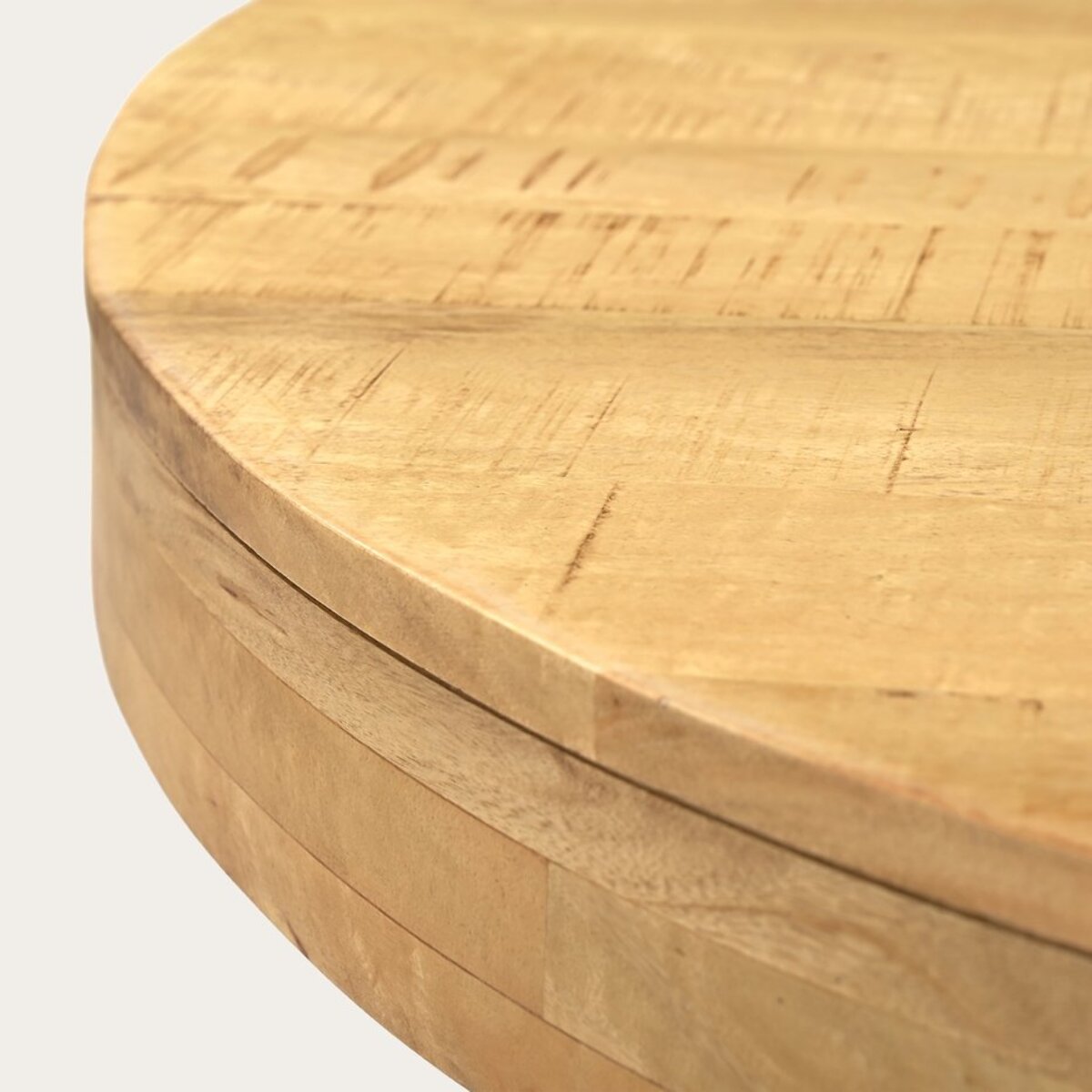 Table basse Venier -bois massif de manguier-couleur bahamas naturelles 110 x 60 x 110 cm