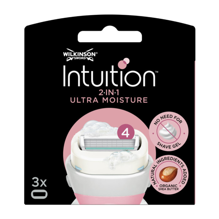 Pack de 2 - Wilkinson Intuition Ultra Moisture - Lames de rasoir pour femme - Pack de 3