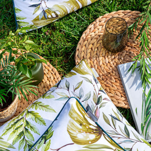 Lot de 2 housses de coussin en coton imprimé STEFANIA- vert