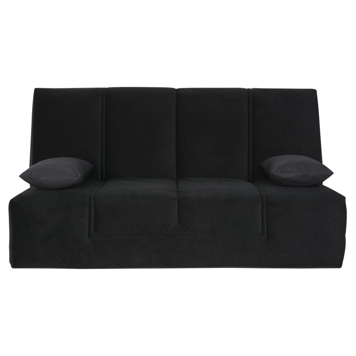 Banquette CC WASHINGTON 130x190, matelas Simmons, coton noir