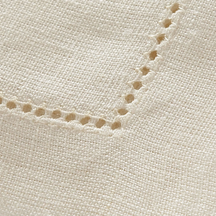 Set de table uni en lin, Made in France, FLORENCE , Blanc Crème