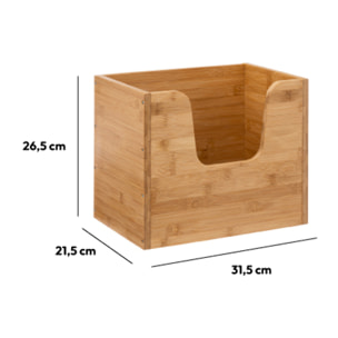 Panier empilable Grand modèle Bambou