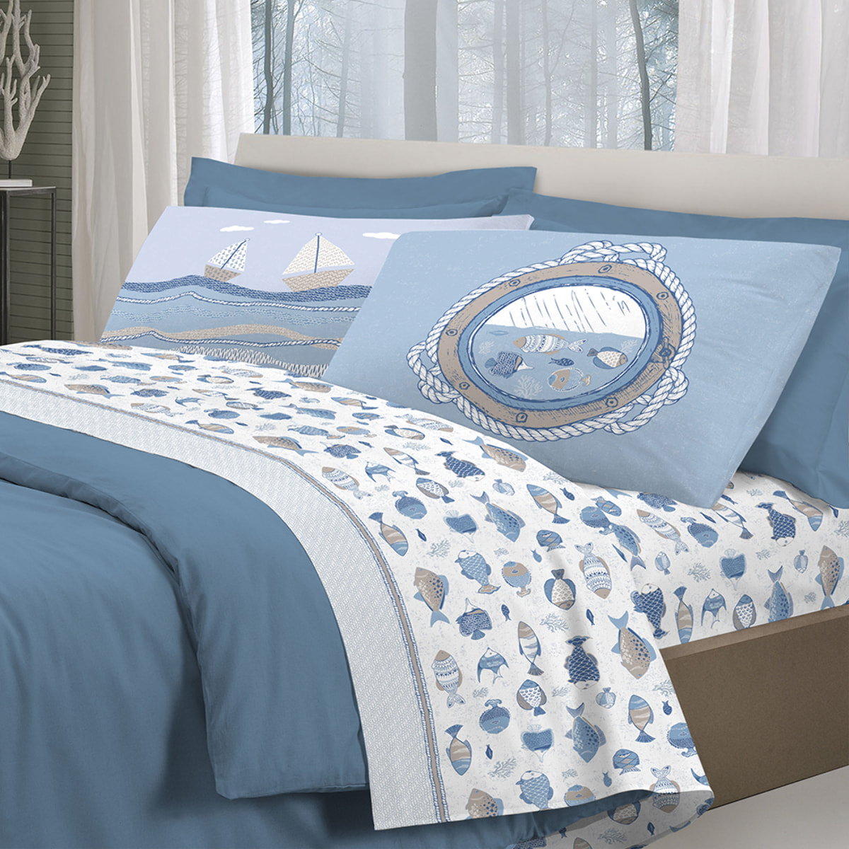 Completo letto oceano bianco