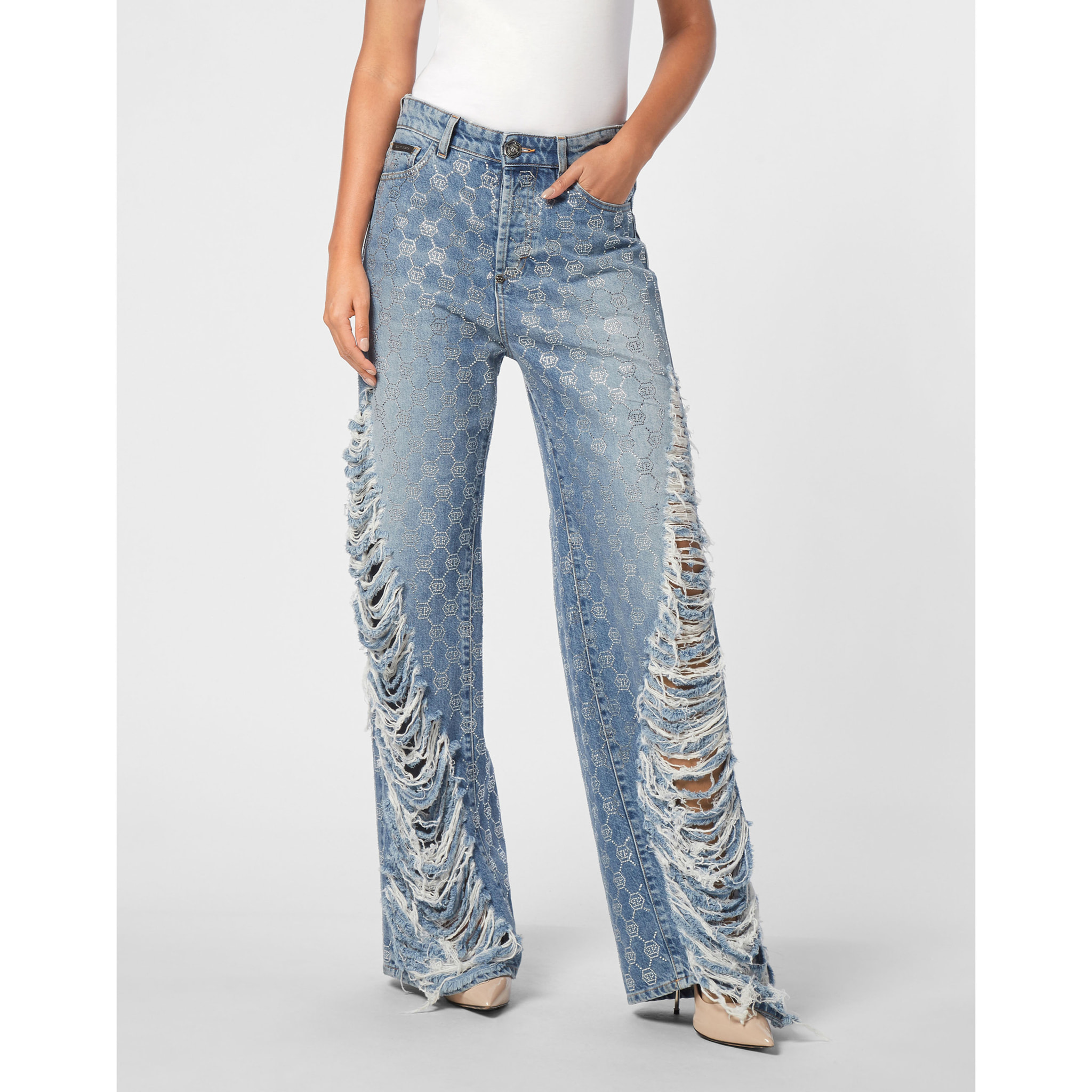 PHILIPP PLEIN Vaqueros Skater fit MONOGRAM