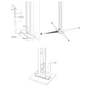 Big Happy douche solaire en polyéthylène HD avec mitigeur, violet (HH300/4005)