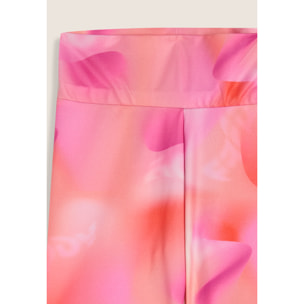 Leggings Biker Bambina Fantasia Rosa Arancio