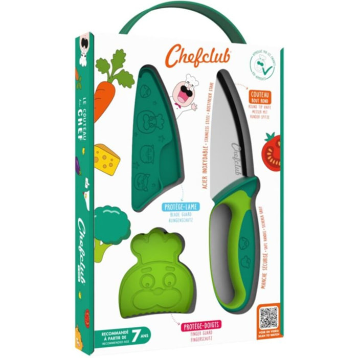 Couteau chef CHEFCLUB du chef Chefclub Kids Vert