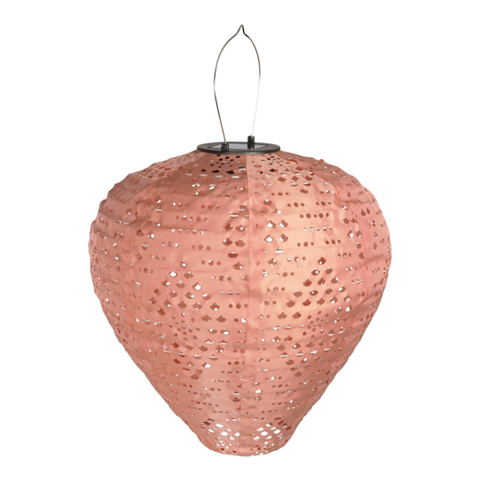 Greatham - Lanterna LED solare ricaricabile rosa ø30 cm