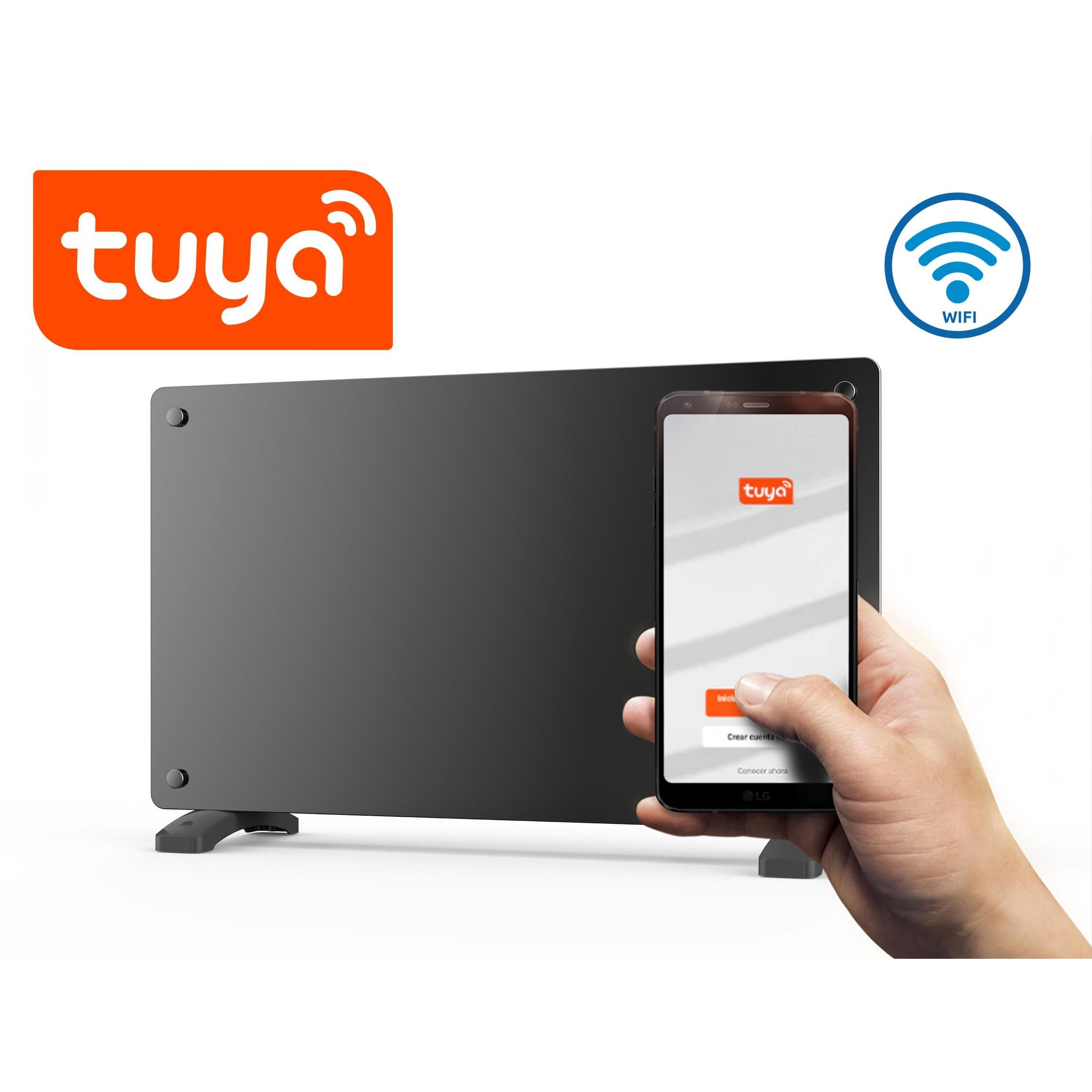 Radiateur avec panneau en verre et commande WiFi App 1500   W