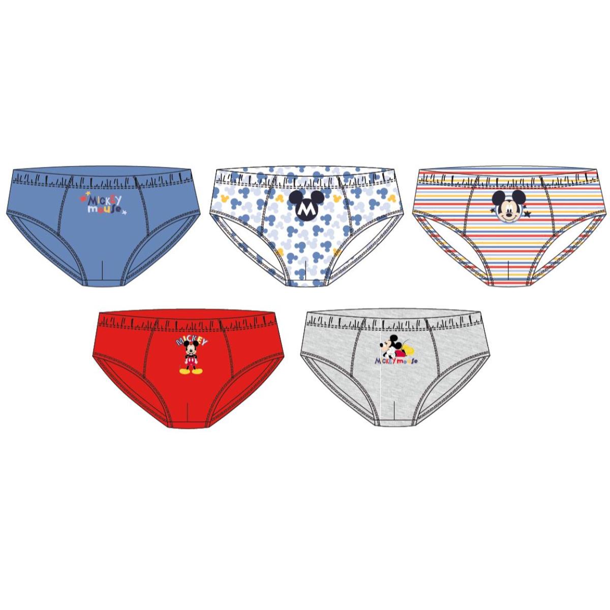 Set 5 Mutandine Slip Mickey Mouse Lui Disney Multicolor