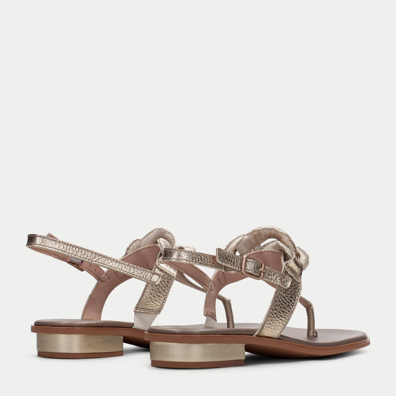 Sandalia Plana Ibiza Oro 2 cm