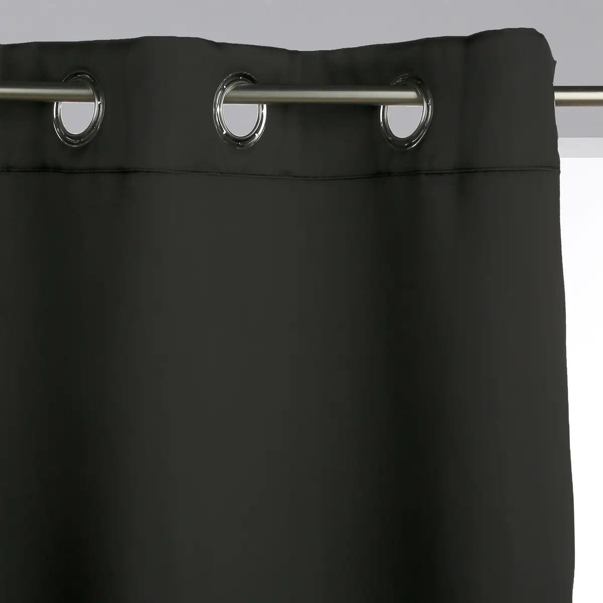 Lot de 2 rideaux occultants noir 135x240cm