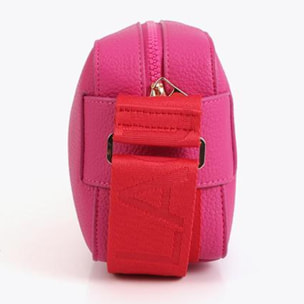 Borsa a tracolla in nylon a contrasto