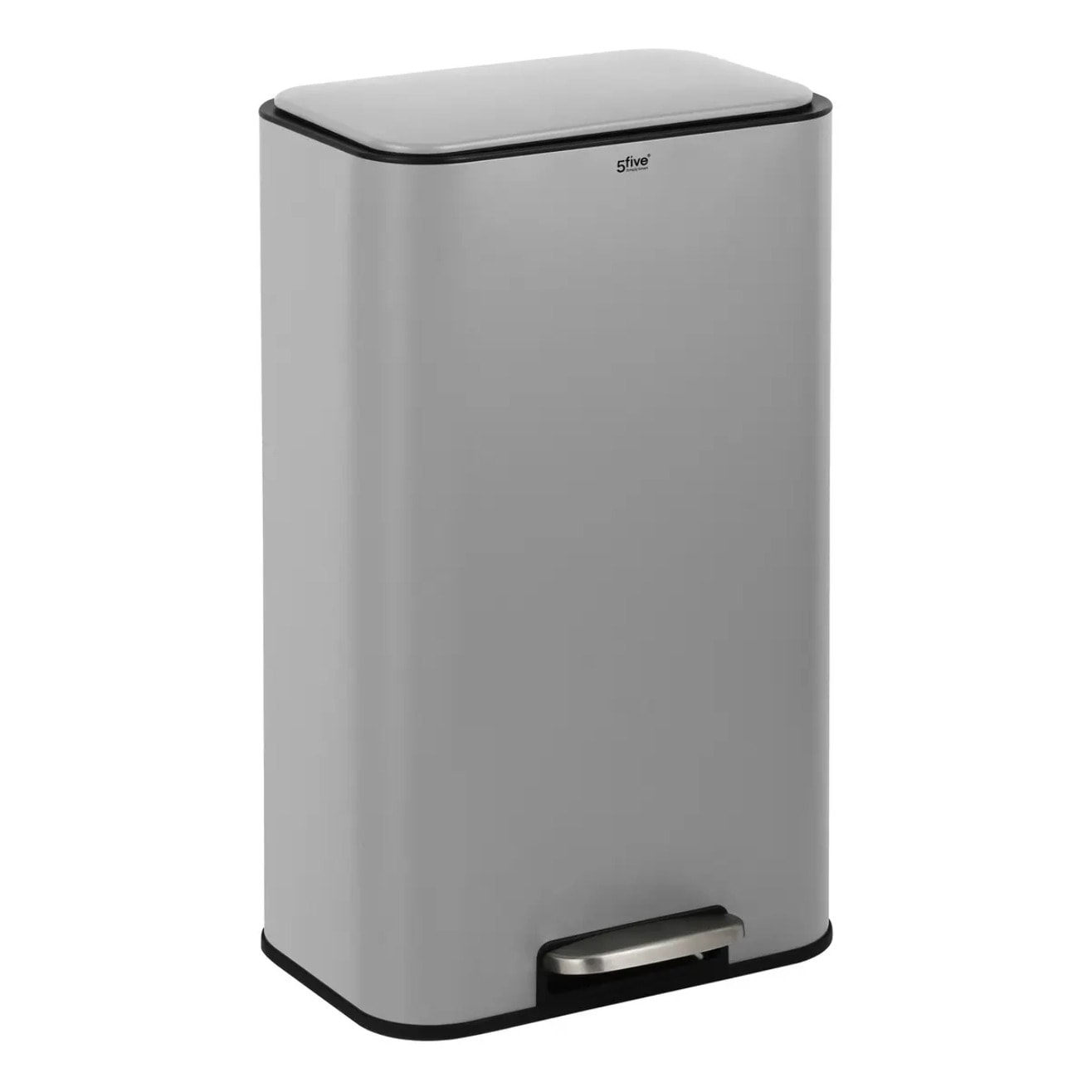 Poubelle rectangulaire à pédale Delta 30L gris