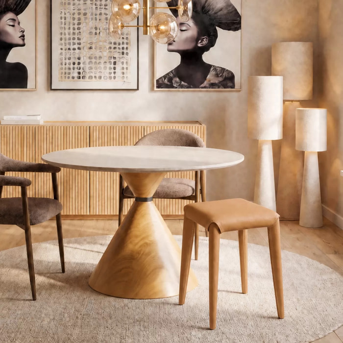 Tabouret Monza marron clair Kare Design