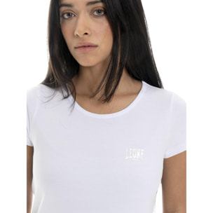 Camiseta de mujer con logo lateral de corazón Leone Basic