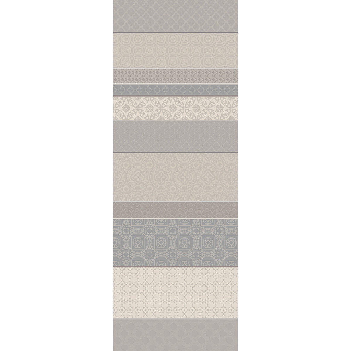 Chemin de table pur coton motif jacquard beige Mille bastides naturel