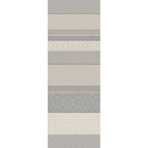Chemin de table pur coton motif jacquard beige Mille bastides naturel