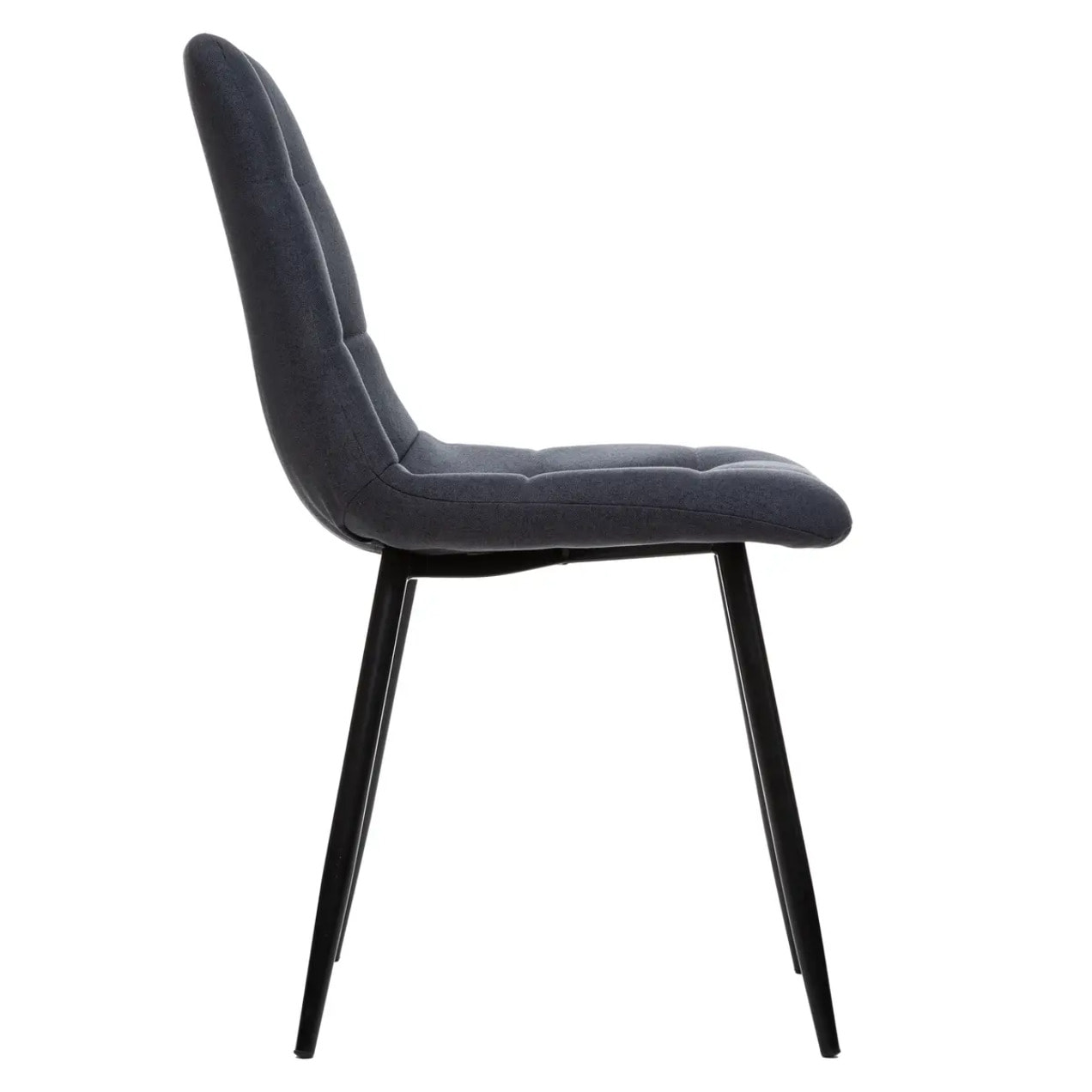 Chaise "Sirac" - gris anthracite - pieds métal noir