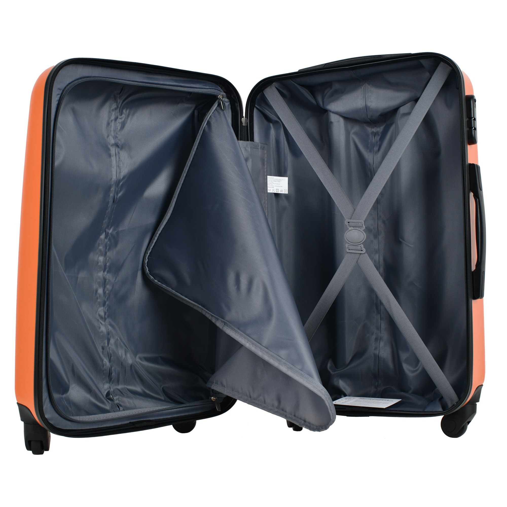 Juego de maletas rígidas con ruedas kukuxumusu 3 piezas color naranja