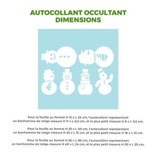 Stickers électrostatiques bonhommes de Noël - Autocollants adhésifs fenêtres noël - décoration fêtes