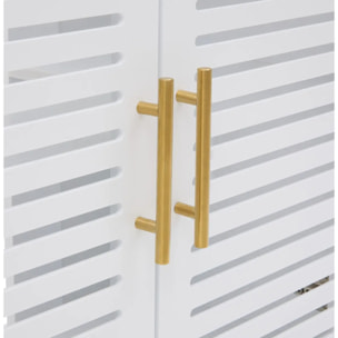 Meuble sous-lavabo Orea carré 35x70cm 2 portes blanc
