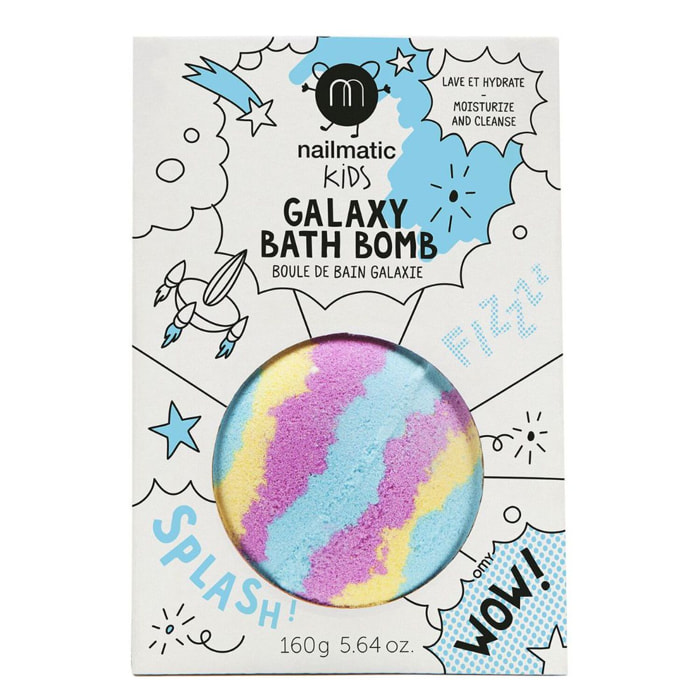 Galaxy Bath Bomb - Galaxy - Boule de Bain Tricolore Effervescente et Apaisante - Bleu 160 g