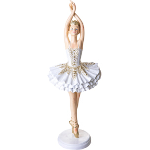 Ballerina Sulle Punte. Altezza 31,5 Cm - Pezzi 1 - 11,5X31,5X10cm - Colore: dorato - Bianchi Dino - Articoli Natalizi