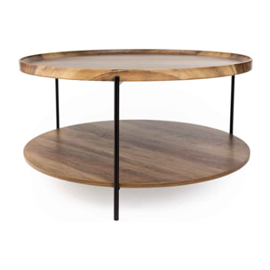 Table d'appoint troya bois 76x39cm