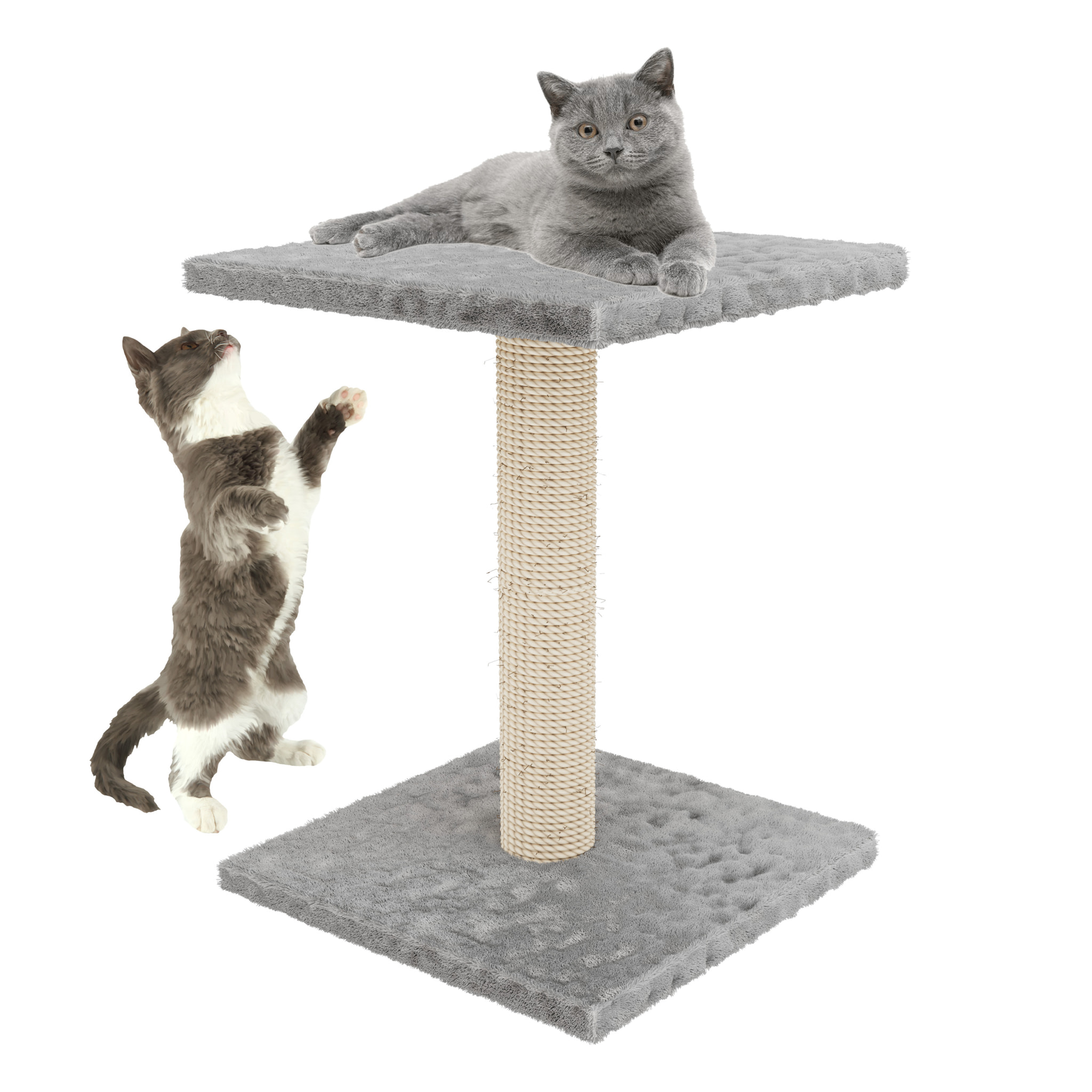Albero per Gatto con Graffiatoio Cuccia Giocattolo Gatti Parco Giochi Tiragraffi in Sisal Naturale 69 x 40 x 40 cm