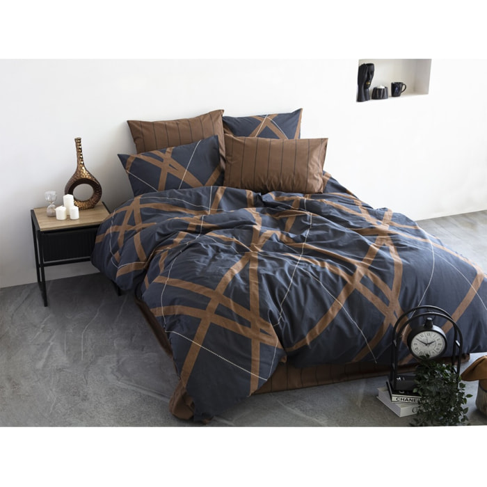 Parure housse de couette et taie(s) oreiller 100% Coton