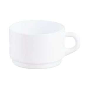 6 tasses blanches 28cl Empilable - Luminarc