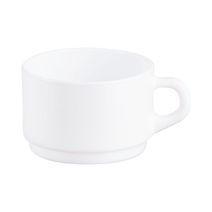 6 tasses blanches 28cl Empilable - Luminarc
