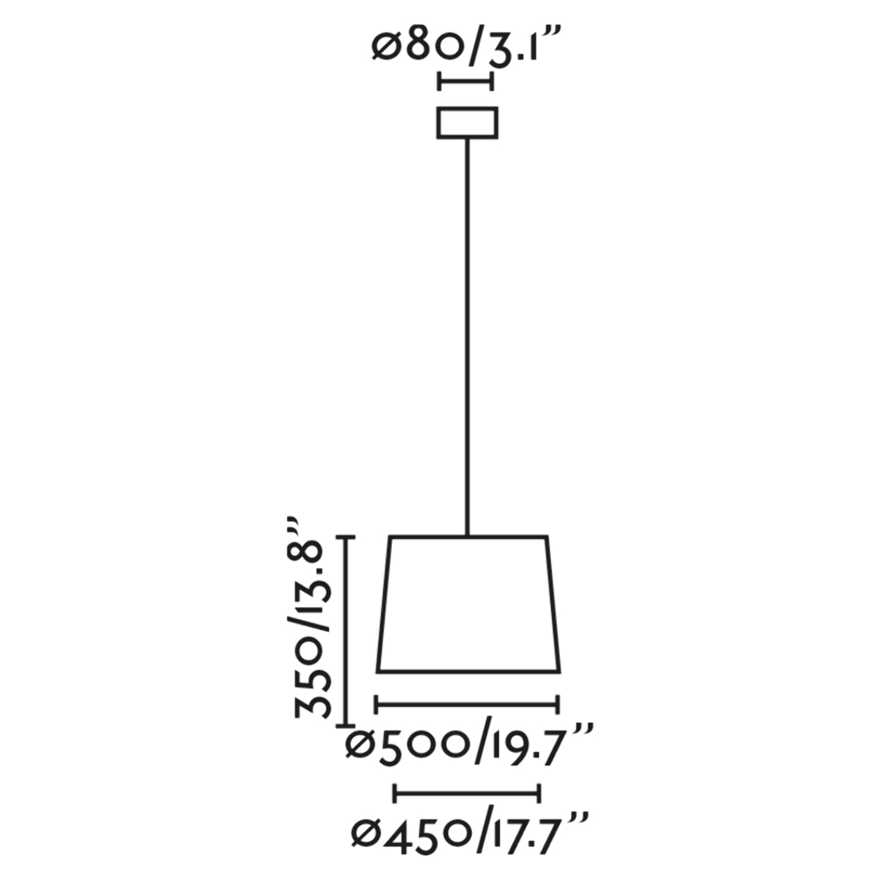 SAMBA Lampe suspension simple noir/enrubanné beige