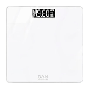 Báscula inteligente con bioimpedancia, Bluetooth y App. Peso, grasa%, IMC, edad corporal, etc.