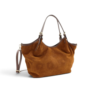 Borsa a Spalla Cheval Firenze Savanah Suede Cuoio