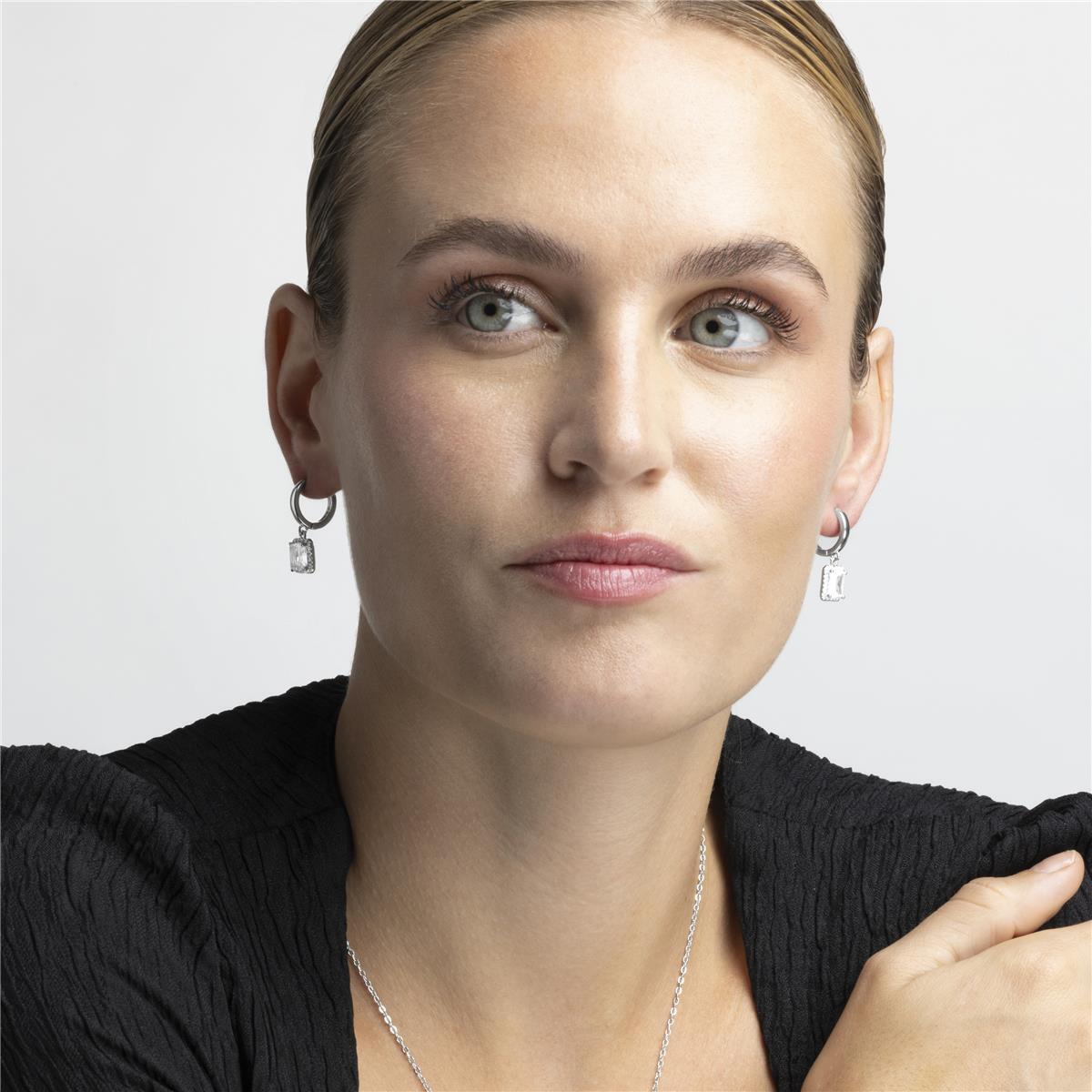 Pendientes Lux by Lux acabadoss en rodio