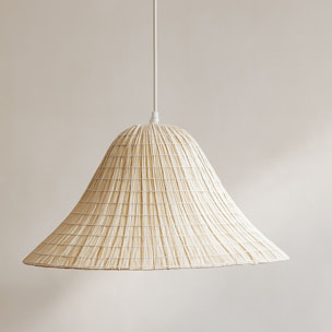 Suspension en feuilles de palmier blanche 55cm MAA